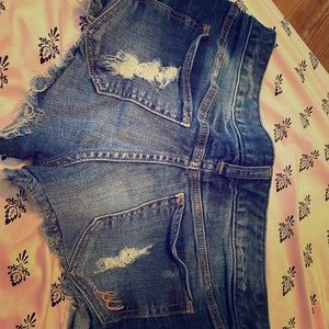Denim shorts